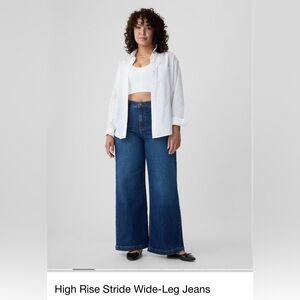 New with tags! GAP High Rise Stride Wide-Leg Jeans Size 18 (Size 34)